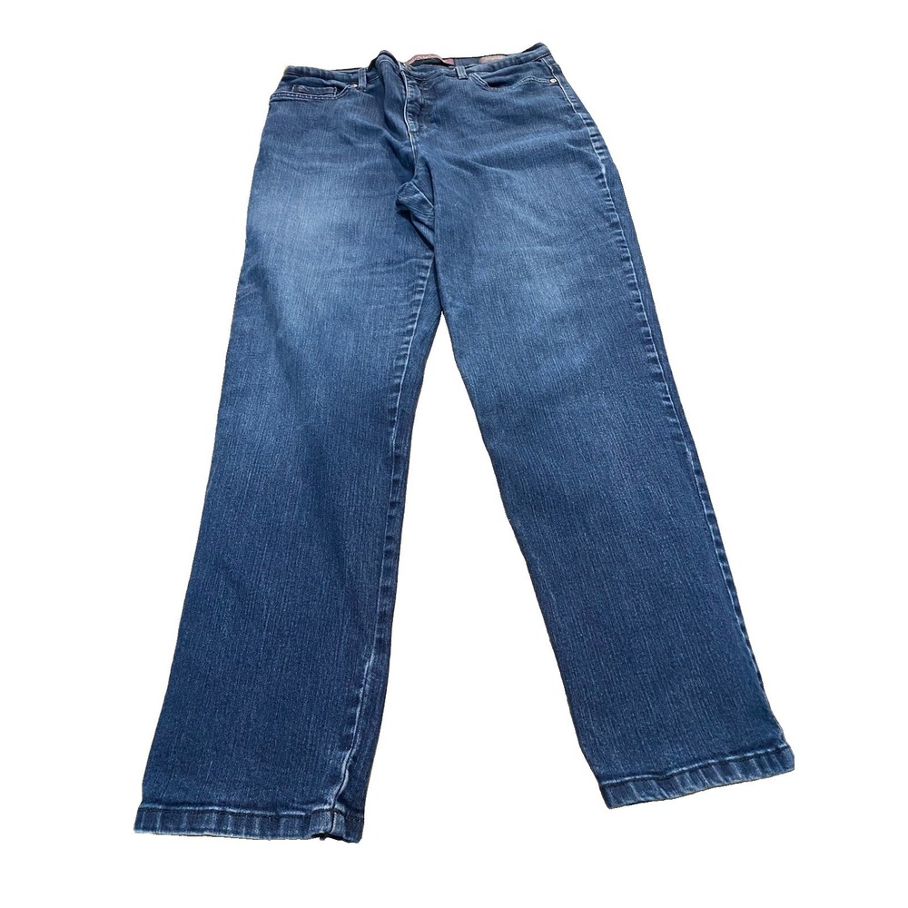 Gloria Vanderbilt Amanda High Rise Tapered Jeans Blue Denim Size 12 - Picture 2 of 4